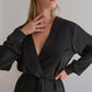 Adele Silk Long Robe with Cuffs