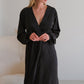 Adele Silk Long Robe with Cuffs