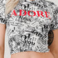 Adore Graphic Crop Top" - "Love Me Tee