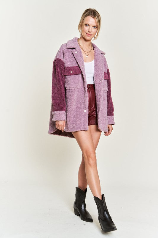 “Warm & Fuzzy Here” Sherpa Jacket