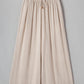 Beige Smocked High Waist Wide Leg Pants