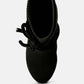 After Pay High Heel Velvet Knitted Boot