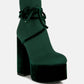After Pay High Heel Velvet Knitted Boot