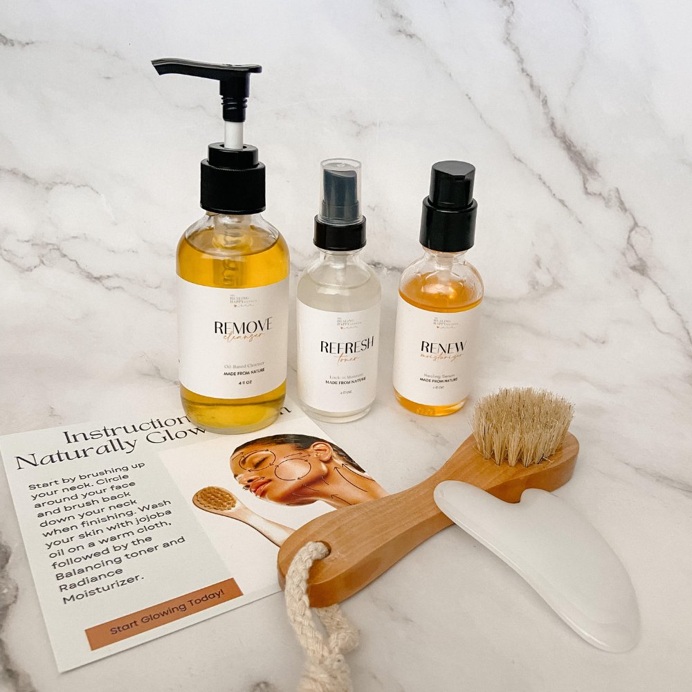 Glow Up All Natural, Organic Skin Care Set to Heal Skin