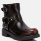 Allux Brushed Faux Leather Pin Buckle Boots