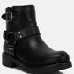 Allux Faux Leather Pin Buckle Boots