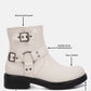 Allux Faux Leather Pin Buckle Boots