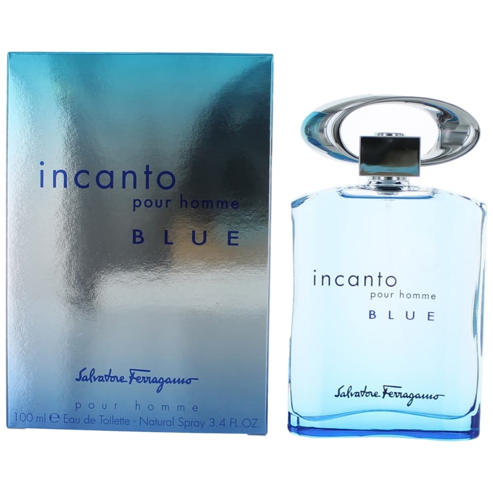 Salvatore Ferragamo Incanto Blue Eau De Toilette Spray for Men 3.4 Oz