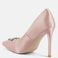 Ashlyn Rhinestones Embellished Satin Stiletto Pumps