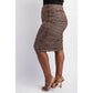 Athena Skirt - Gold Ruched Below the Knee for Effortless Elegance