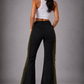 Texas Sun Bell Bottom Jean Olive Fringe
