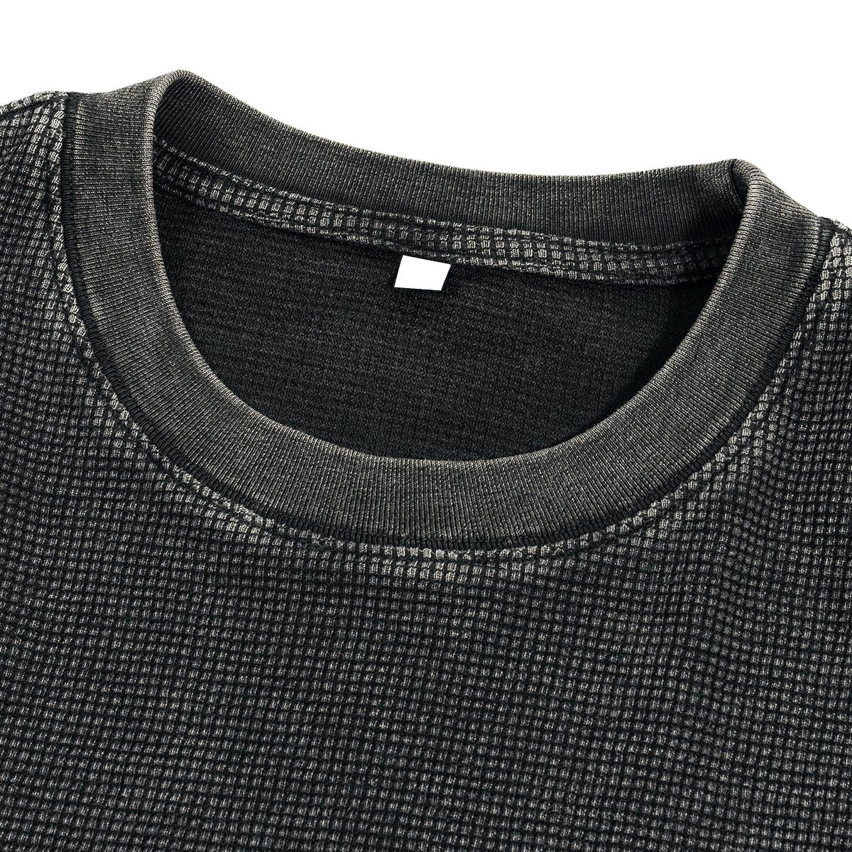 Heavyweight Waffle-Texture Washed Cropped Boxy T-Shirt (250GSM)