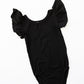 Black S/S Flutter Sleeve Leotard