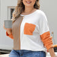 Color Block Dropped Shoulder Blouse