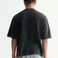 Heavyweight Waffle-Texture Washed Cropped Boxy T-Shirt (250GSM)