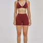 The New Seraphine Layered V Sports Bra Shorts 2-Piece Set