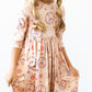 Flower Child 3/4 Sleeve Pocket Twirl Dress
