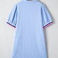 Beau Blue Contrast Striped T Shirt Dress