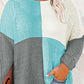Color Block Round Neck Sweater