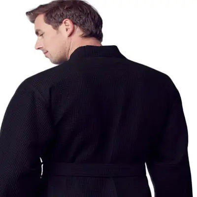 Waffle Kimono Spa Bathrobe -  Absorbent, Lightweight