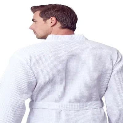 Waffle Kimono Spa Bathrobe -  Absorbent, Lightweight