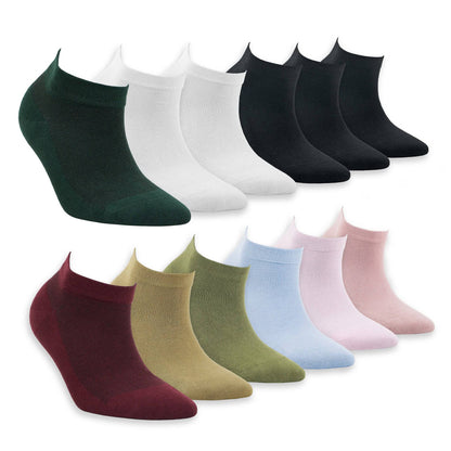 Women’s Bamboo Ankle Socks 12-Pack