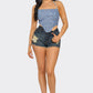 BAYLEE OPEN BACK TIE SEQUIN FESTIVIAL CROP TOP