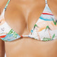 2 Piece Scenic and Floral Prints Bikini