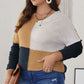 Color Block Round Neck Sweater
