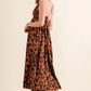 Leopard Print Plunge Maxi Dress