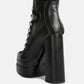 Beamer Faux Leather High Heeled Ankle Boots