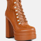 Beamer Faux Leather High Heeled Ankle Boots