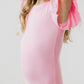 Bubblegum Pink S/S Flutter Sleeve Leotard