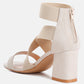 Benicia Elastic Strappy Block Heel Sandals