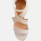 Benicia Elastic Strappy Block Heel Sandals