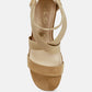 Benicia Elastic Strappy Block Heel Sandals