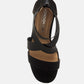 Benicia Elastic Strappy Block Heel Sandals
