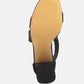 Benicia Elastic Strappy Block Heel Sandals
