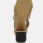 Benicia Elastic Strappy Block Heel Sandals