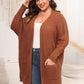 Open Front Cardigan With Pockets