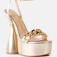Big Bash Metallic High Platform Chunky Sandals