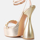 Big Bash Metallic High Platform Chunky Sandals