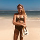 Triangle Bikini Travel Bag, Cream