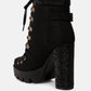 Birch Block Heeled Ankle Boots