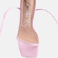 Biten Berry Spool Heel Lace Up Sandals