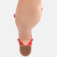 Biten Berry Spool Heel Lace Up Sandals