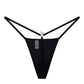 ICED OUT G-STRING IN BLACK