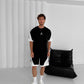 Black & White Jordan-Inspired Two Piece Set – Men’s Casual Sportswear Outfit