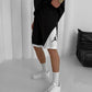 Black & White Jordan-Inspired Two Piece Set – Men’s Casual Sportswear Outfit