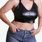 Nude Shade Faux Leather Bralette